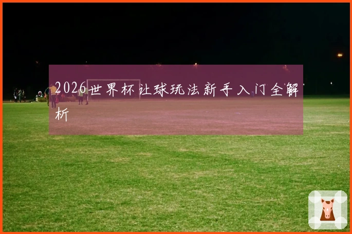 2026世界杯让球玩法新手入门全解析